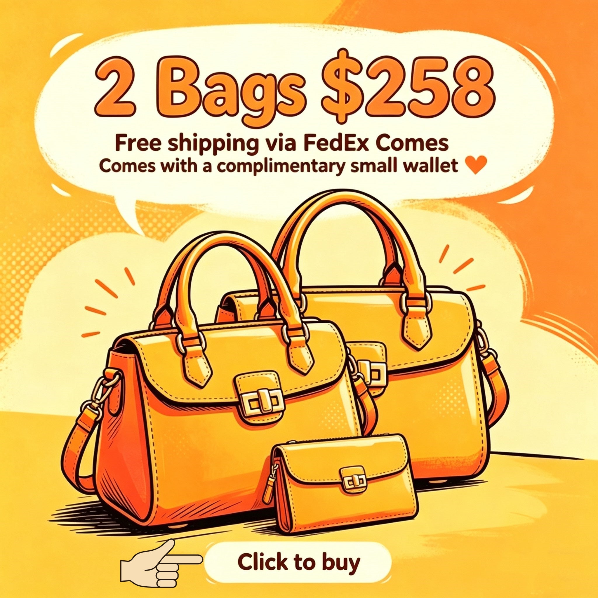 2 bags + 1 small wallets